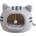 Къща за котки Polly Pet 50 х 50 х h36, сива (4054-L)