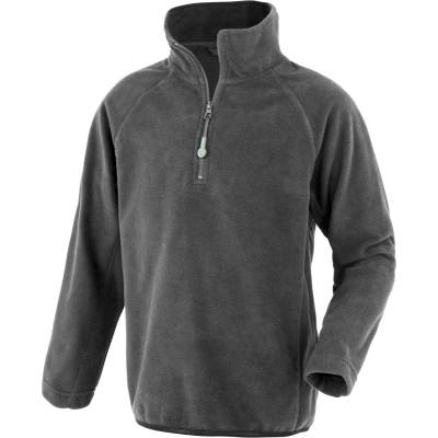Result Recycled R905J detská mikroflísová mikina s 1/4 zipsom grey