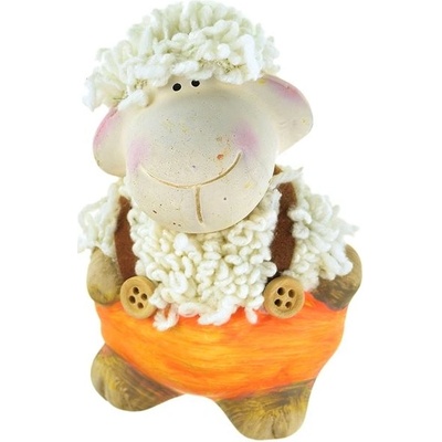 DOMMIO Ovečka keramická, kudrnatá, 10,5 cm