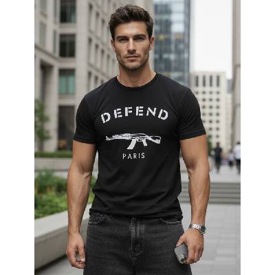 Černé pánské tričko DEFEND