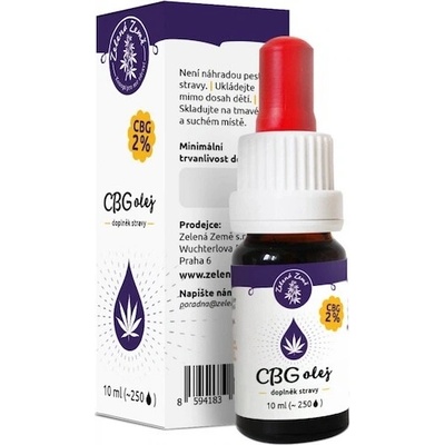 Zelená Země CBG Konopný olej 2% 10 ml BIO