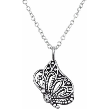 Image 1 of Bijutanki Сребърно Колие с Пеперуда и Камък