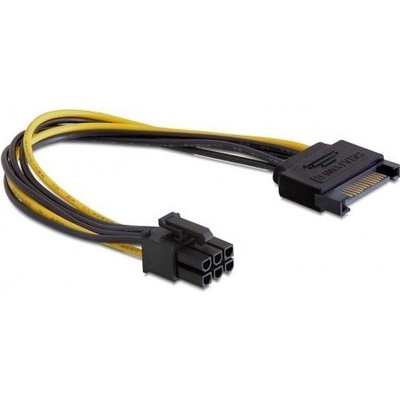 Delock napájecí kabel SATA 15 pin na 6 pin PCI Express oem – Zboží Živě