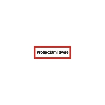 Tabulka - Protipožární dveře 29,7 x 10,5 cm