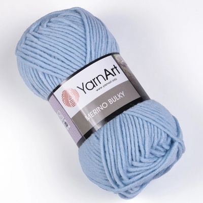 YarnArt Pletací příze MERINO BULKY 215 světle modrá, 100g/100m