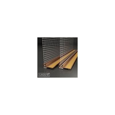 Likov LS-VHL 06 COLOR - Lišta okenní začišťovací 6mm s lamelou a tkaninou - 2,4m - hnědá
