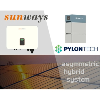 Sunways Asymetrický hybridní systém 10kw + Pylontech FORCE H2 14,2kw