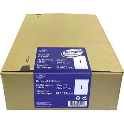 Avery-Zweckform ELA027-500 210 x 297 mm biela 500 ks univerzálne etikety