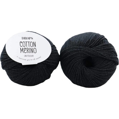 Drops Cotton Merino 02 černá