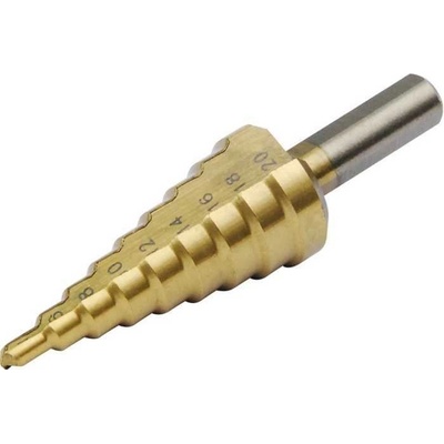 Vrták stupňovitý, 4-20mm, stupňování po 2mm, 9 otvorů,EXTOL CRAFT