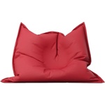 Pufrelax Пуф Голяма възглавница, 350л. , Magic Pillow - Teteron Red, Перящ се калъф, За открито, Пълнеж от Полистиролни перли (PUF-G-MP-TEX-RED)