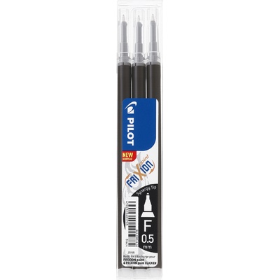Pilot Frixion Point Clicker 0, 5 пълнител черен (3) (BLS-FRP5-S3-B)