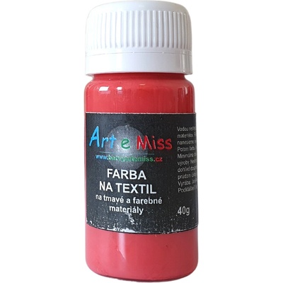 Farba na tmavý textil 59 ml červená