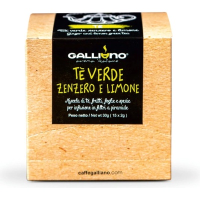 Caffé Galliano Zázvorový zelený čaj s citrónom Te' Verde Zenzero E Limone 30 g 15 ks