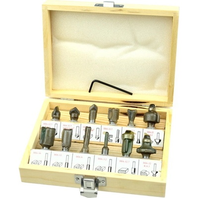 GEKO Frézy, nože na horní frézu 12ks 8mm 01809