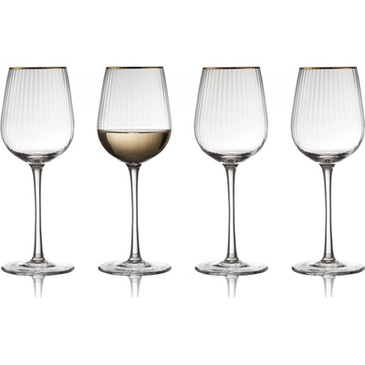 Lyngby Glas Sklenice na bílé víno Palermo Gold 4 x 300 ml