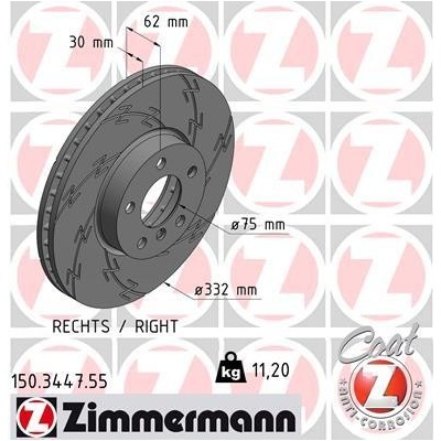 Brzdový kotúč ZIMMERMANN 150.3447.55