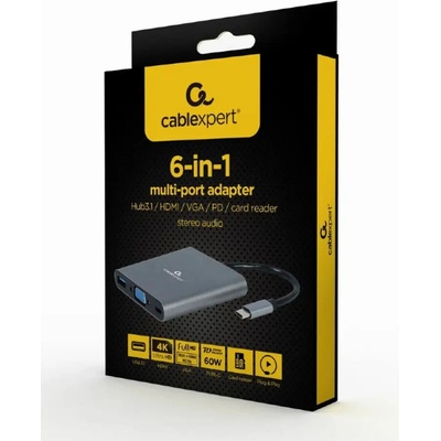 Gembird Usb извод gembird a-cm-combo6-01 Сив (8716309121453)