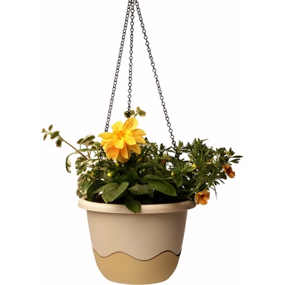 Plastia Květináč Mareta 30 cm slonová kost + tmavý