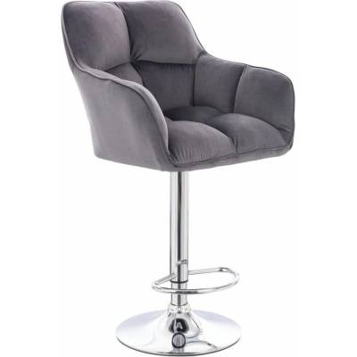 LuxuryForm Design Amalfi Velur na striebornom tanieri tmavo šedá