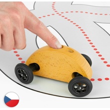 Trihorse Autíčko Finger Car žluté se závodní dráhou