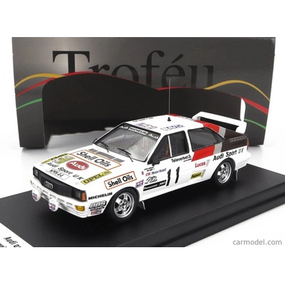 Trofeu Audi Quattro night Version N 11 Rally Sweden 1985 David Liewellin Phil Short Bílá 1:43
