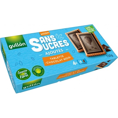 Gullón Křupavé sušenky s hořkou čokoládou bez přidaného cukru 150 g – Hledejceny.cz