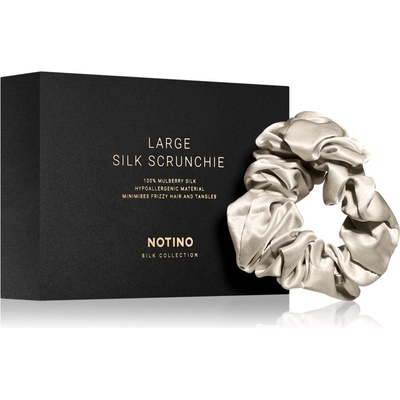 Notino Silk Collection Large scrunchie hodvábna gumička do vlasov Cream 1 ks