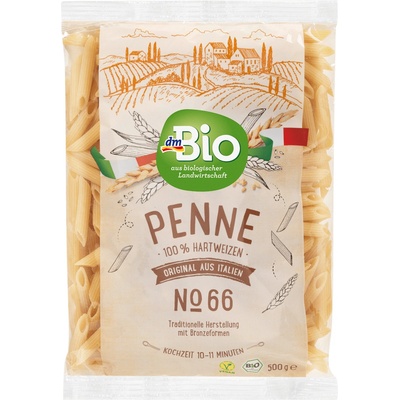 dmBio těstoviny penne 0,5 kg