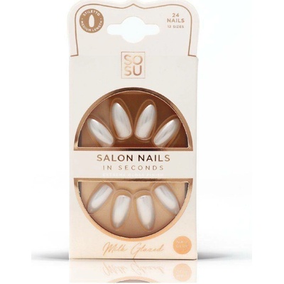 SOSU Cosmetics Umělé nehty Milk 24 ks