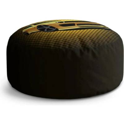 Sablio Taburet Circle Chevrolet Camaro Žlutá mřížka: 38x48 cm