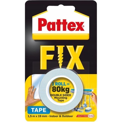 Pattex Fix Obojstranná lepiaca páska nosnosť do 80 kg 1,5 m