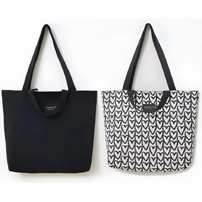 HARAHU Двустранна чанта va-36501 - Черна / Бяла kp36501 (va-36501)