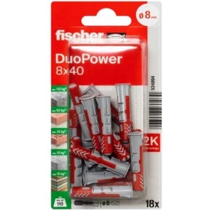 FISHER ДЮБЕЛ fischer 534994 duopower ф8х40мм УНИВЕРСАЛЕН 18бр (534994)
