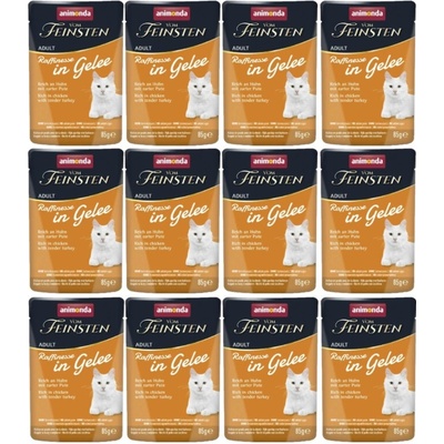 Animonda Vom Feinsten Raffinesse In Gelee kura & morčacie v želé 12 x 85 g