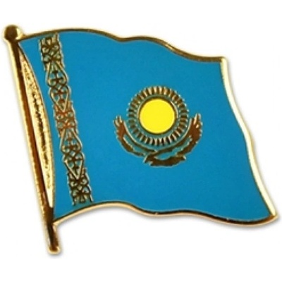 Odznak (pins) 20mm vlajka Kazachstan - farebný
