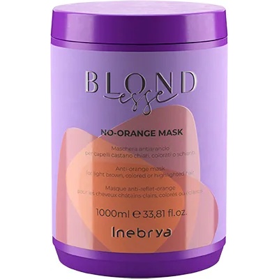 Inebrya BLONDESSE No-Orange маска срещу оранжеви отблясъци 1000 мл