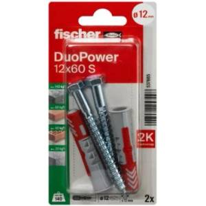 FISHER ДЮБЕЛ fischer 537665 duopower ф12х60мм С ВИНТ 2бр (537665)