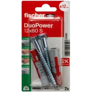 FISHER ДЮБЕЛ fischer 537665 duopower ф12х60мм С ВИНТ 2бр (537665)