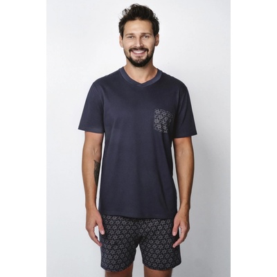 Italian Fashion Diaz pánské pyžamo krátké tm.modré