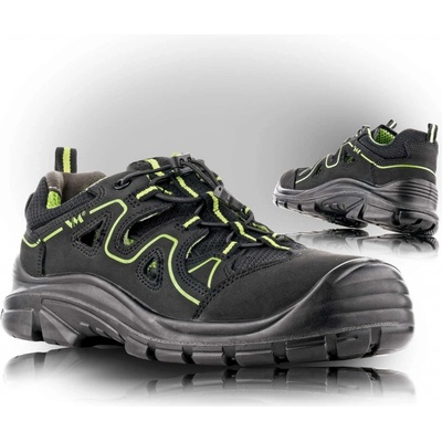 VM Footwear KANSAS S1P obuv Čierna-Zelená