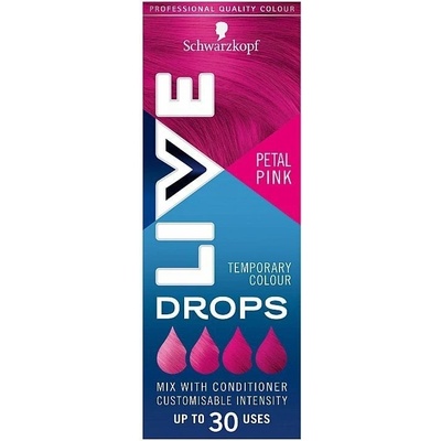 Schwarzkopf LIVE Drops zmývateľný farebný tieň Petal Pink 30 ml
