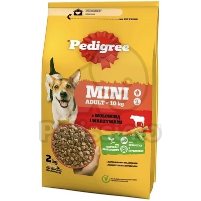 PEDIGREE Adult Mini суха храна за кучета - говеждо, зеленчуци 2 кг