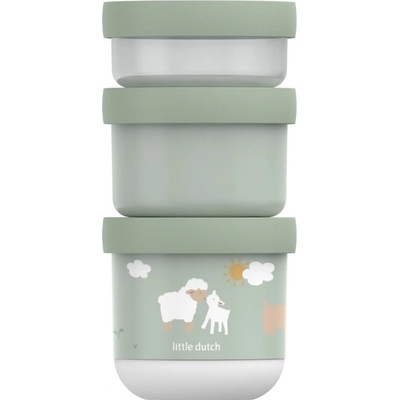 LITTLE DUTCH Kelímky na svačinu stohovací 3 ks Farma