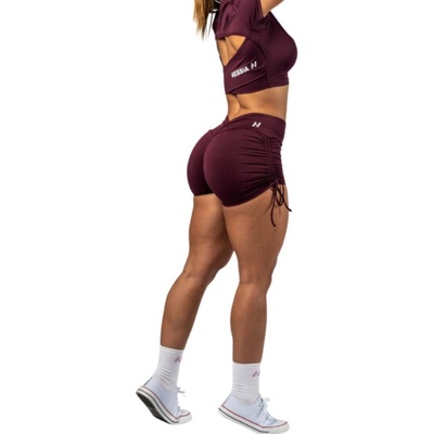 Nebbia Push-up šortky se šněrováním STRONG BEAUTY 429 červená