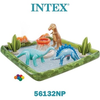 Intex Надуваем детски център за игра INTEX 56132NP Jurassic Adventure, 201x201x36см (56132NP Jurassic Adventure)