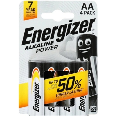 Energizer Батерии алкални Energizer Alkaline Power (E300788200), AA, LR6, 1.5V, 4бр. в опаковка (E300788200)
