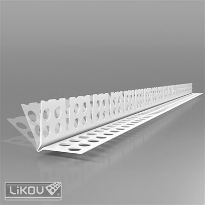 LIKOV Lišta PVC klenbová s prolisem a flexibilními rameny G-KLF PVC BOX 24/24mm, délka 10m
