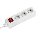 Xmart Разклонител с ключ Xmart GNB-03K, 3 гнезда, 5.0 м, Бял (7259)