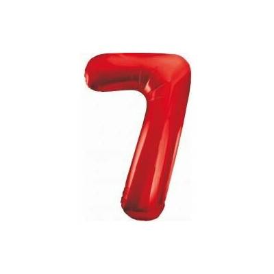 GoDan GD balónek fóliový 85cm B&C "7" červená